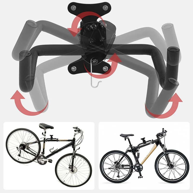 Bike Rack, Horizontal Wall Mount Bicycle Storage Hanger Indoor Bike Holder For Haning Mountain Road Bike