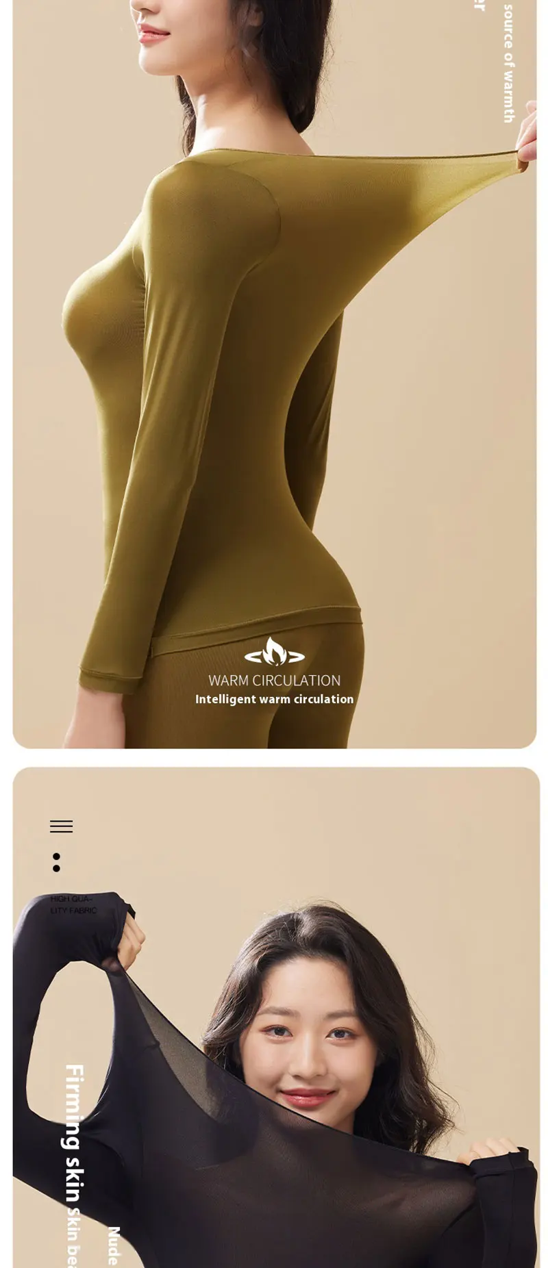 1 Set Sexy frauen Thermo-unterwäsche Winter Kleidung Nahtlose Dicke Warme Dessous Frauen Thermische Kleidung Set Frau 2 stück – Detail 6