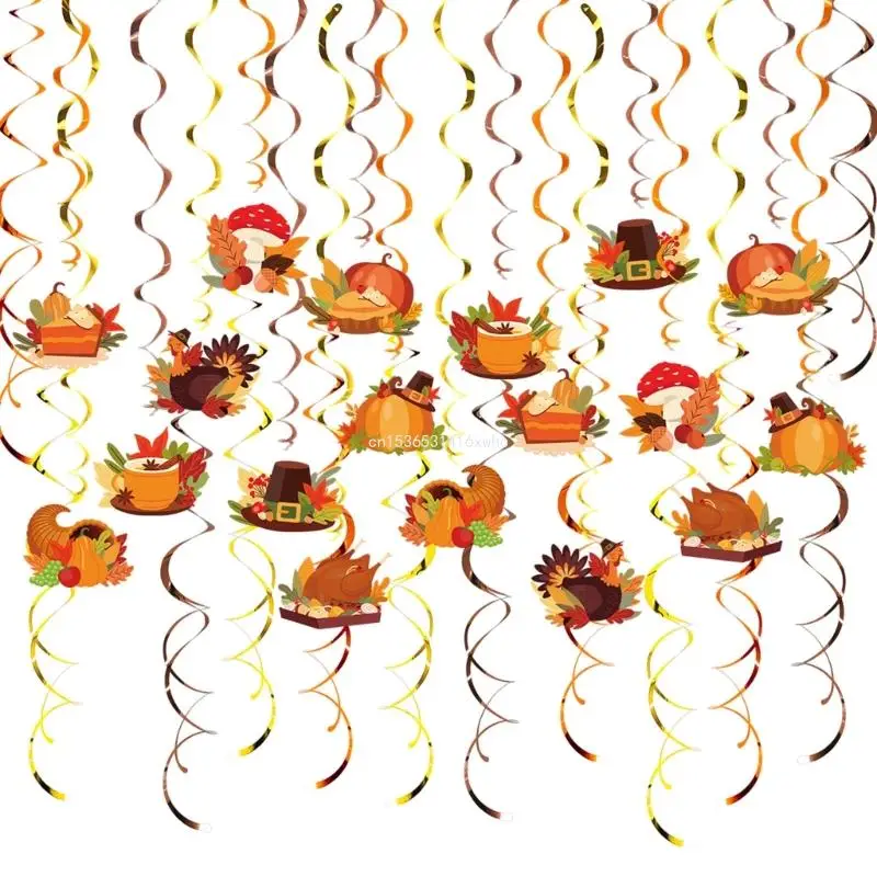 

Dropship Thanksgiving Themed Decoration Spirals Designs Thanksgiving Decorations Stylish Table & Porch Hanging Adornment