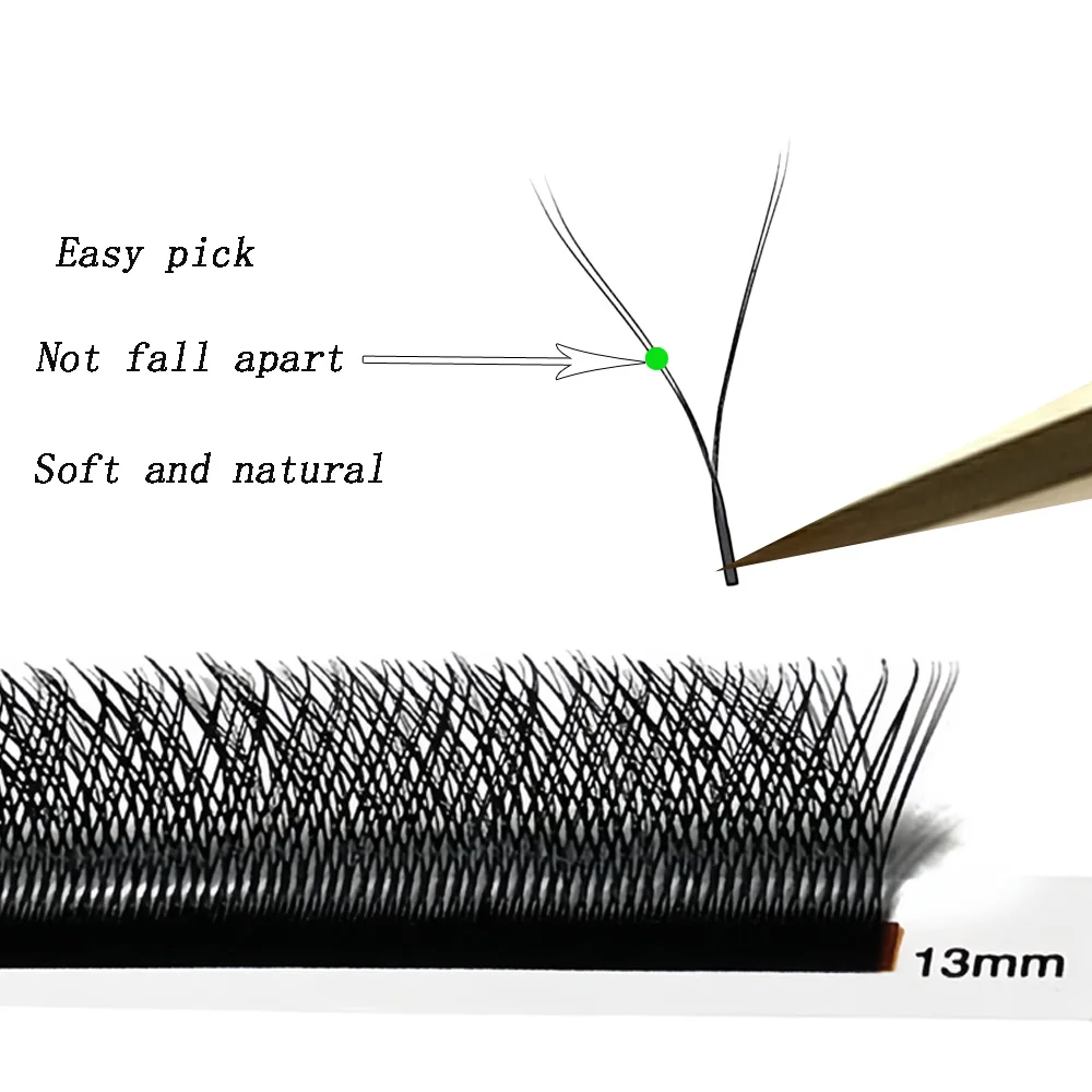 Qbeautyelashes W على شكل YY 2d 3d 4d 5d 6d 8d الرموش تمديد مسبقة الصنع حجم مروحة YY لينة الطبيعية الفردية الرموش الصناعية #5