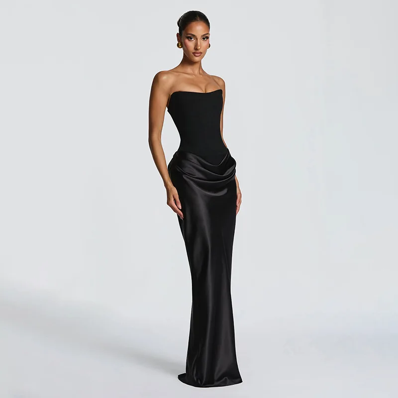 2026 Sommer Neues Elegantes Ärmelloses Figurbetontes Kleid für Damen mit Bandverzierung Formelles Bodycon-Kleid – Detail 24