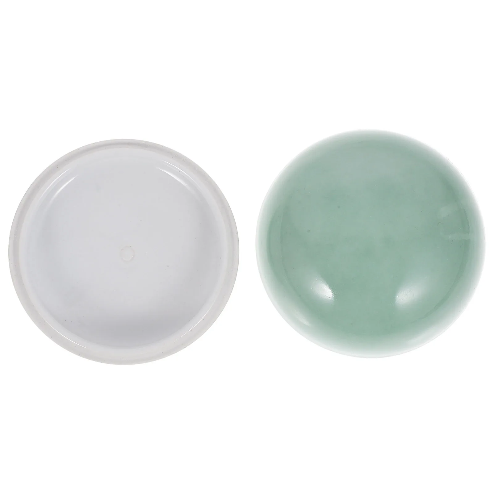 

Ceramics Inkpad Box for Red Ink Paste Storage Exquisite Porcelain Material Easy Clean Small Size Desktop Art Accessory