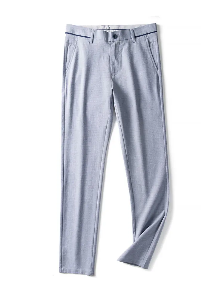 

Faionable Plaid Men's Casual Pants Comfortable Mid-Waist Slight Stretch Spring Autumn 2024 New Sle Breathable Busin Ca...