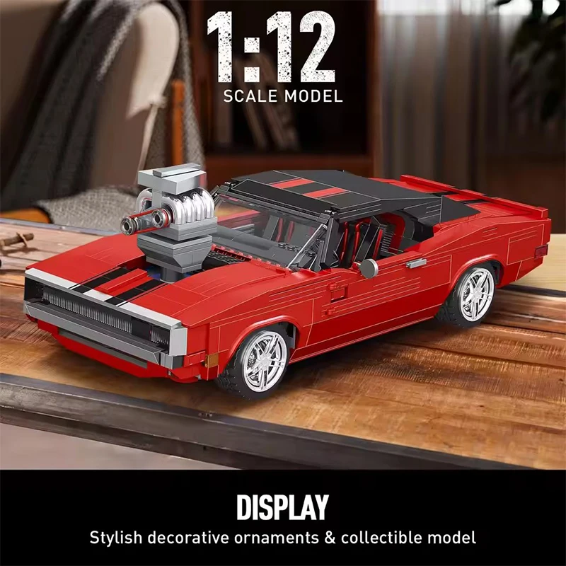 

Конструктор MOC-10112: Технический суперкар Red Charger, 1869 деталей, для сборки, DIY, игрушка-машинка из кирпичиков для детей и взрослых, подарок
