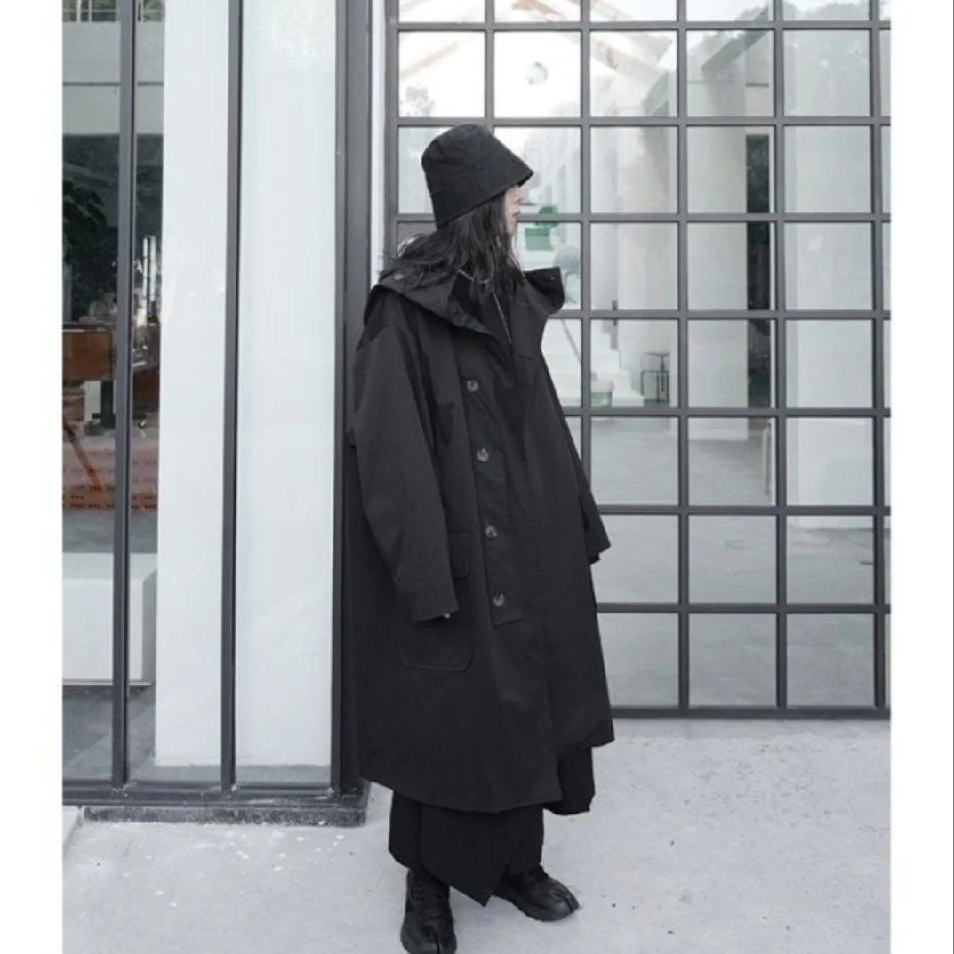 خندق معطف المرأة لصق بيع تنفس Harajuku الجرافيك زوجين البلوز الترفيه الرسمي مساء الخريف الشتاء بسيط