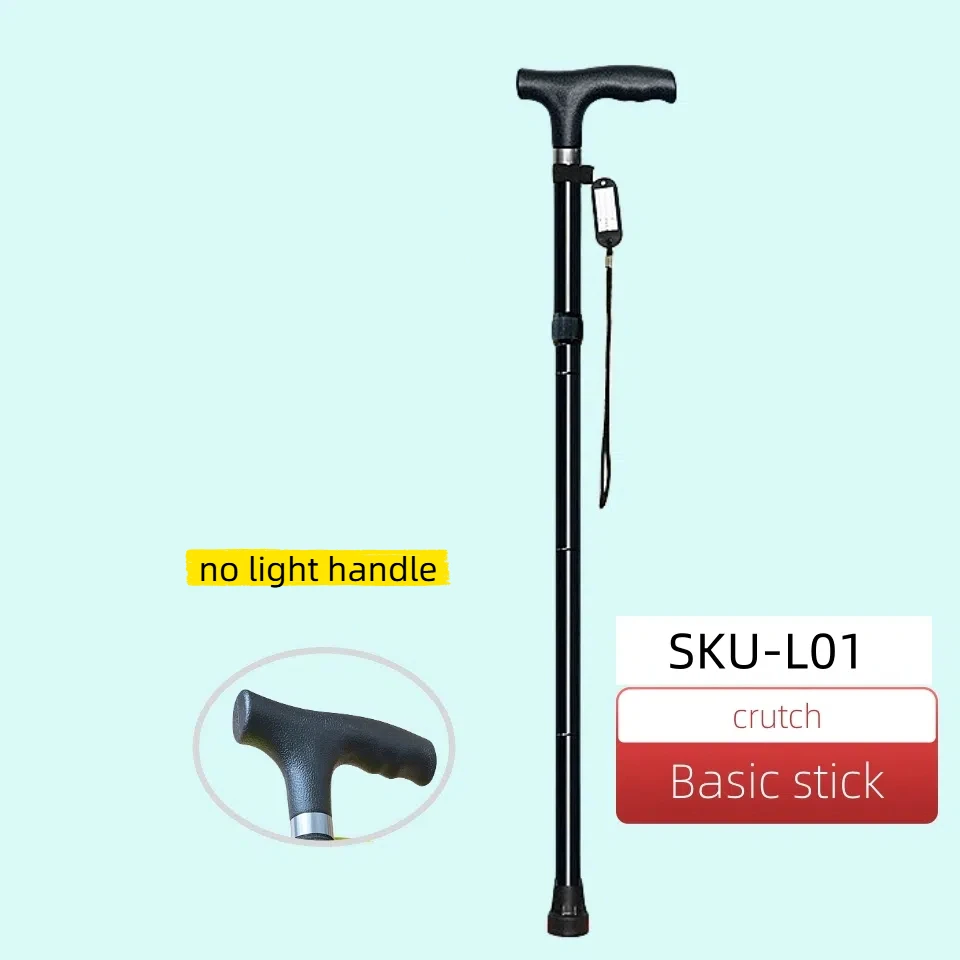 Aluminum Folding Cane with Light Retractable Walking Sticks Trekking Poles for Old Man Elegant Crutches for the Elderly Grandpa