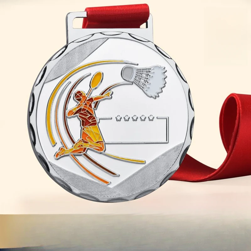 Badminton painted medals, metal medals, competition medals, custom gold medal souvenirs