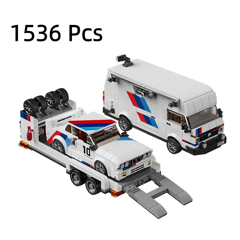 95021 Ensemble de blocs de construction Supercar E30 de l'équipe de course, modèle à petites particules, haute difficulté, jouet d'assemblage DIY, objet de collection, cadeau de présentation