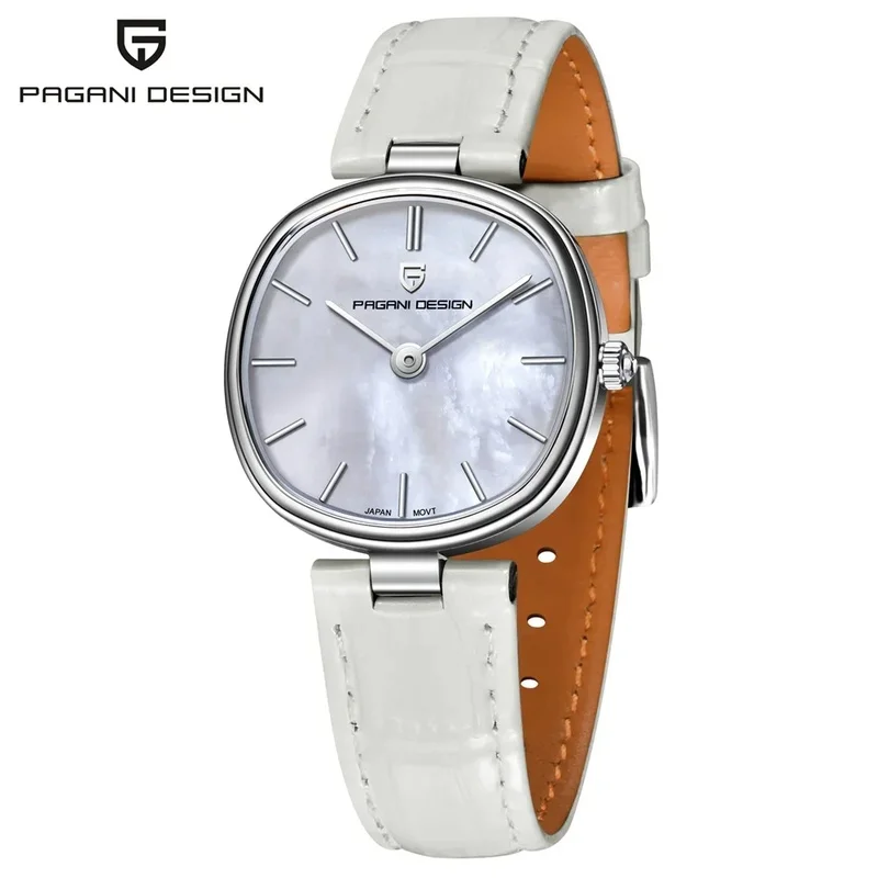 PAGANI DESIGN Ladies Luxury Quartz Watch Amber Stone Dial AR Sapphire Crystal Leisure Women Wristwatch Perfect Gift For Women