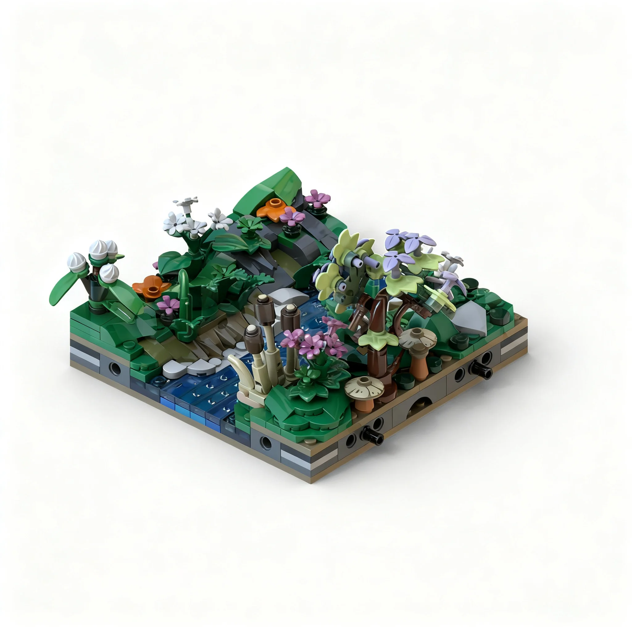 375pcs MOC The Hobbit And Lord Of The Rings The Rings Rivendell - MILS Little Stream Model Building Blocks Christmas Gift Toy