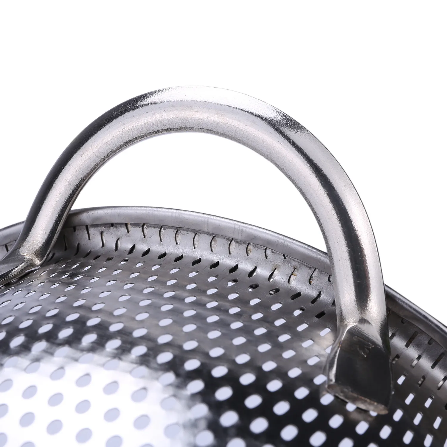 REST Stainless Steel Colanders With Handle,Colander Perforated Strainer For Kitchen Pasta/Vegetable/Rice/Fruit/Food-S