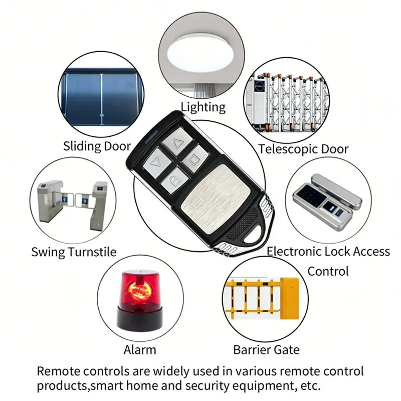 B14C Universal Garage Door Opener Clone Code Duplicator Remote Control 433MHZ 4-Button Universal Controller Key
