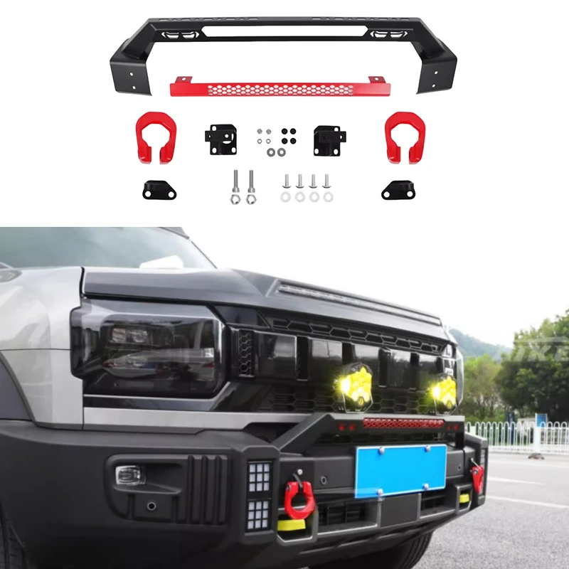 Car Bull Bar Front Bumper Light Bracket Fit for JETOUR Traveler T2 2023-2024 Modified Bumper Spotlight Car Exterior Accessories