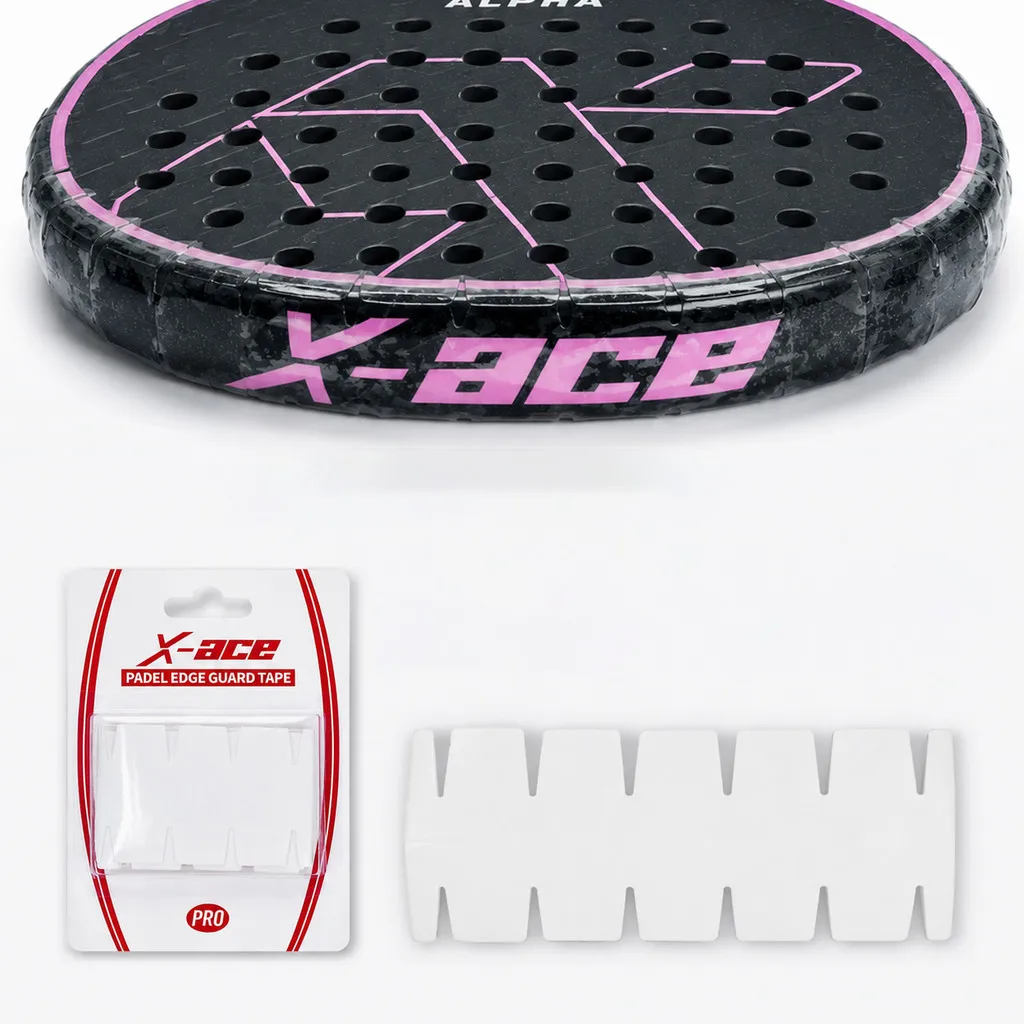 X-ACE Padel Racket Edge Guard Tape, TPU Transparent Protector, 460mm Extra Long, Anti Scratch Frame Protection view 6