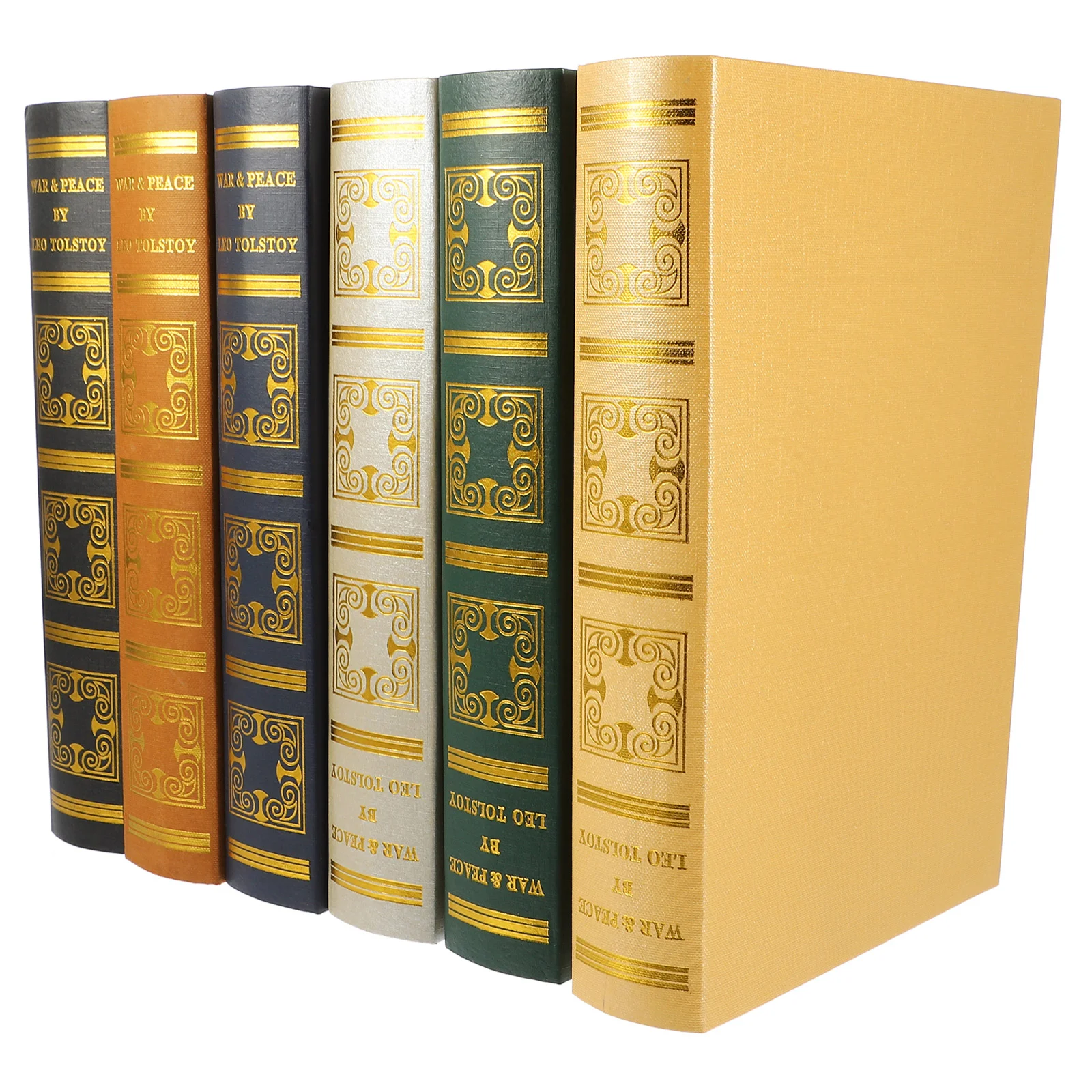 

6 Pcs Fake Book European Retro Decorative Ornaments Bookshelf Coated Paper Adornment