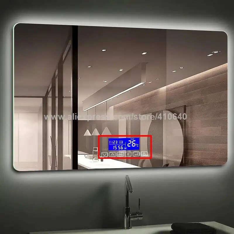 K3015CA Light Mirror Touch Switch With Bluetooth-compatible Radio Temperature Date Calendar Display for Bathroom Cabinet Mirror