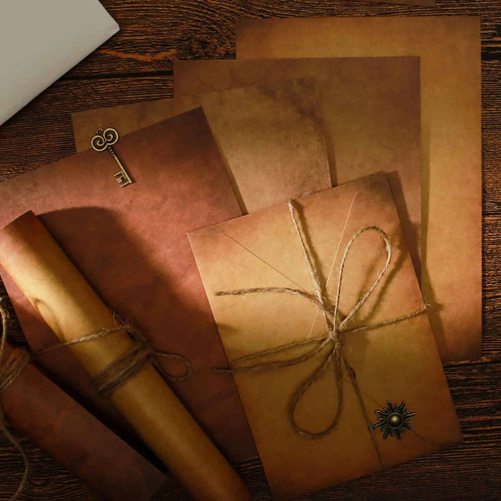 6Sets Kraft Vintage Envelopes Small Greeting Card Envelopes Multi-Function Wedding Invitation Cards Party Supplies