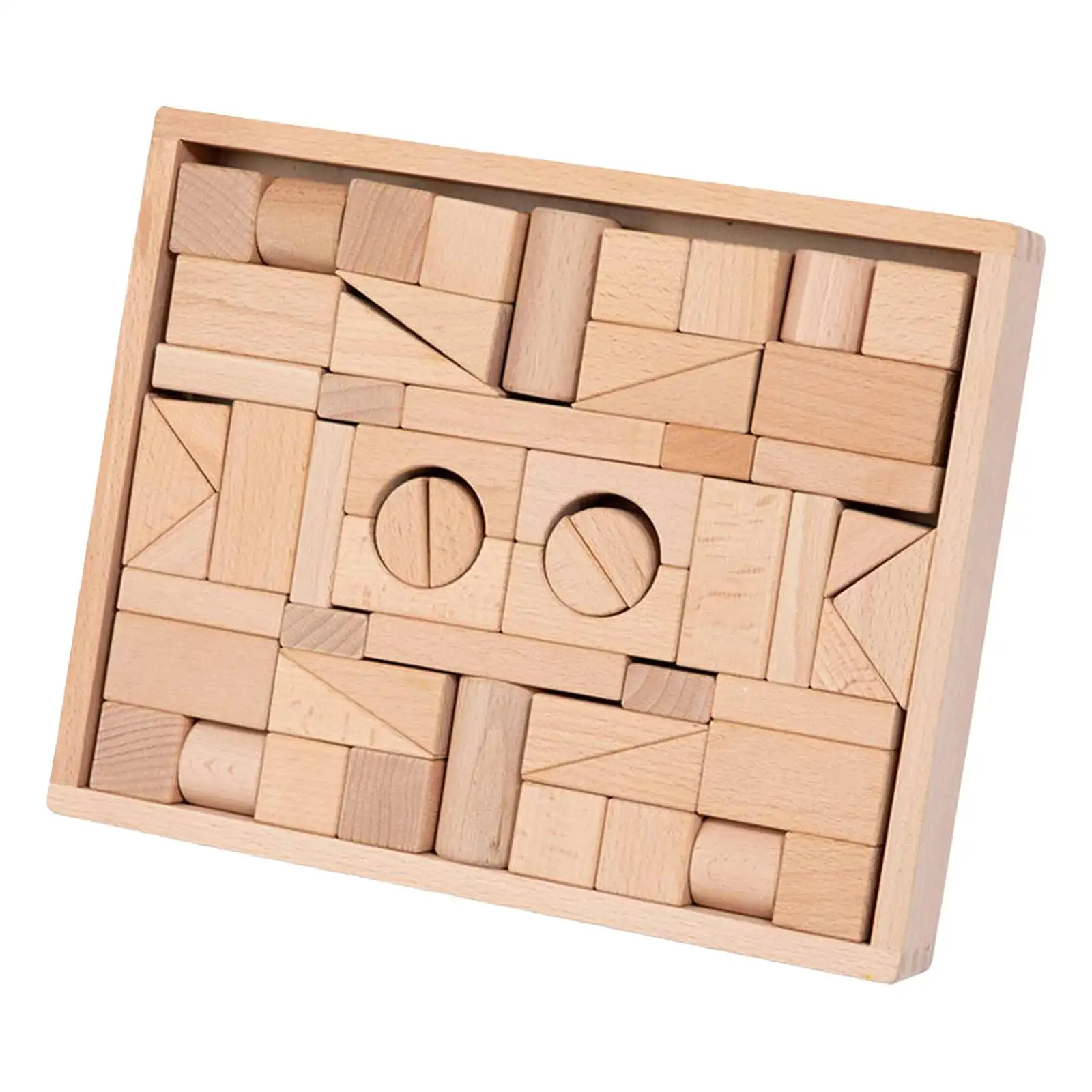 

Wooden Building Blocks Early Learning Parent Child Game for Kids Fine Motor Skill Unique Cognitive Skills Early Education Toy