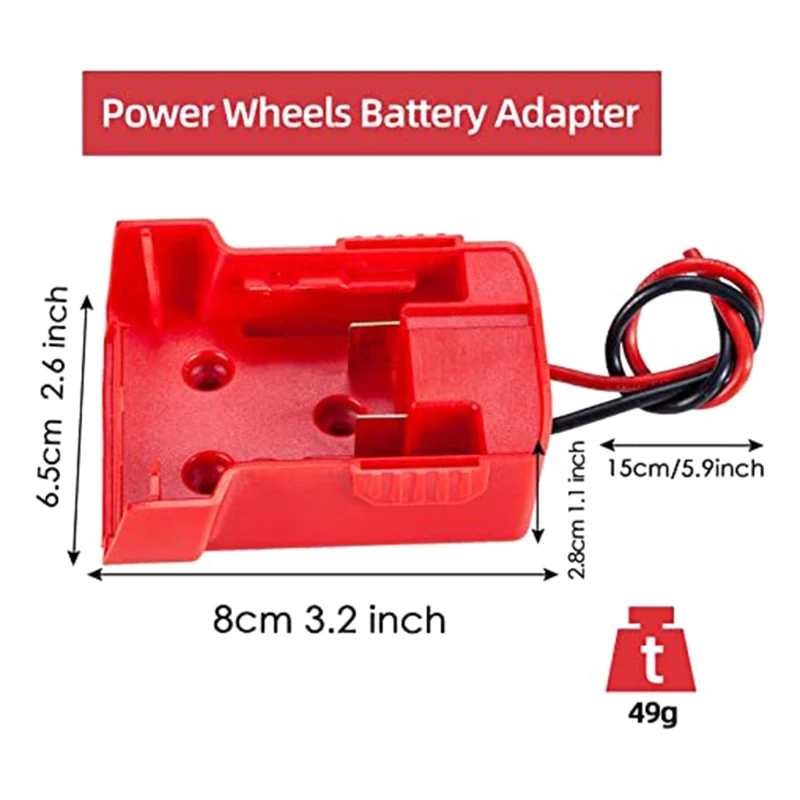 Lithium Battery DIY Cable Output Adapter for Milwaukee-18V Lithium Battery Dock Power Connector Adapter Dropship