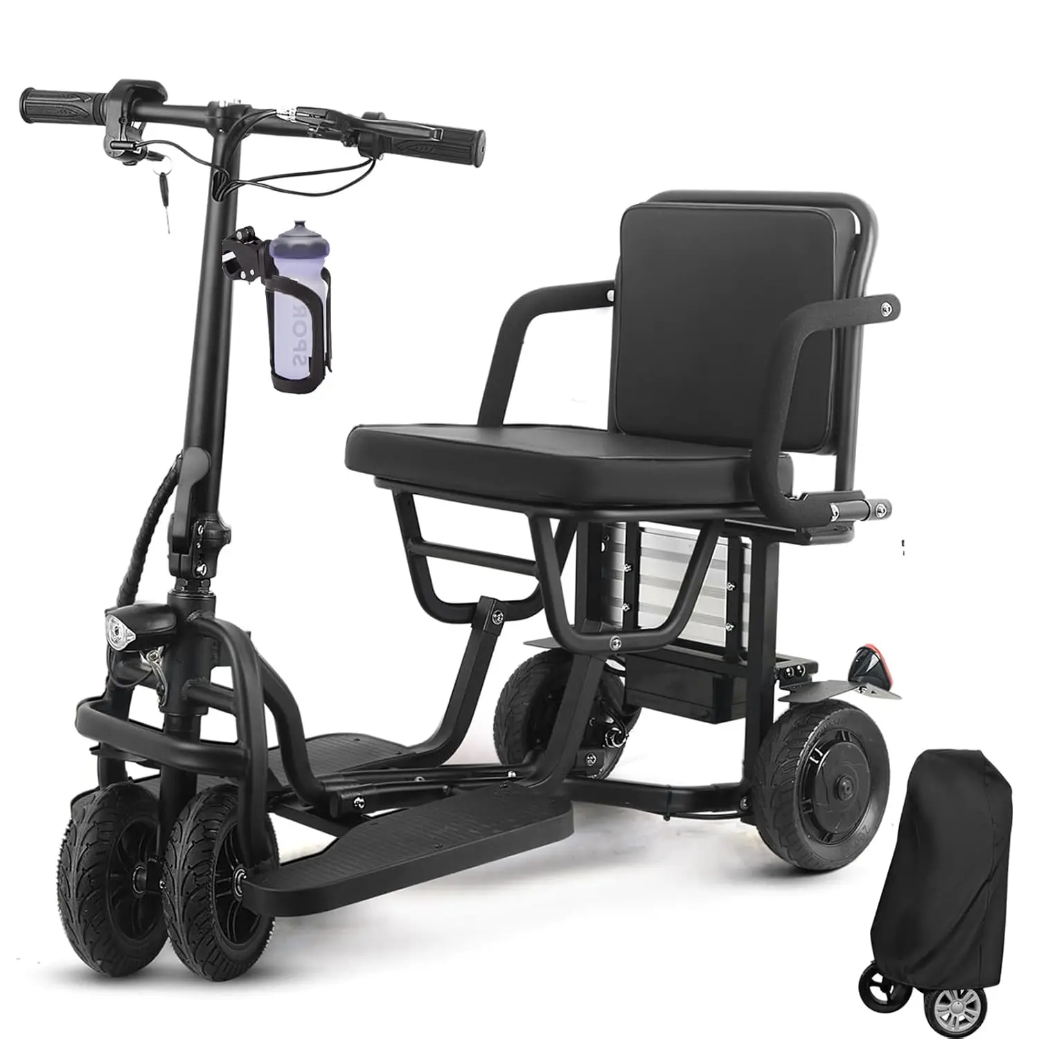 

Усовершенствованные электрические скутеры для пожилых людей с двумя передними колесами, для бездорожья, запас хода 20 миль, скорость до 9,3 миль/ч, индивидуальная комплектация