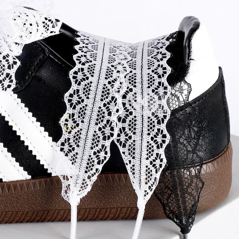 1Pair Black White Shoe Laces Accessorices Lace Flat Shoelace for Sneakers Shoelaces for Women Casual Shoes