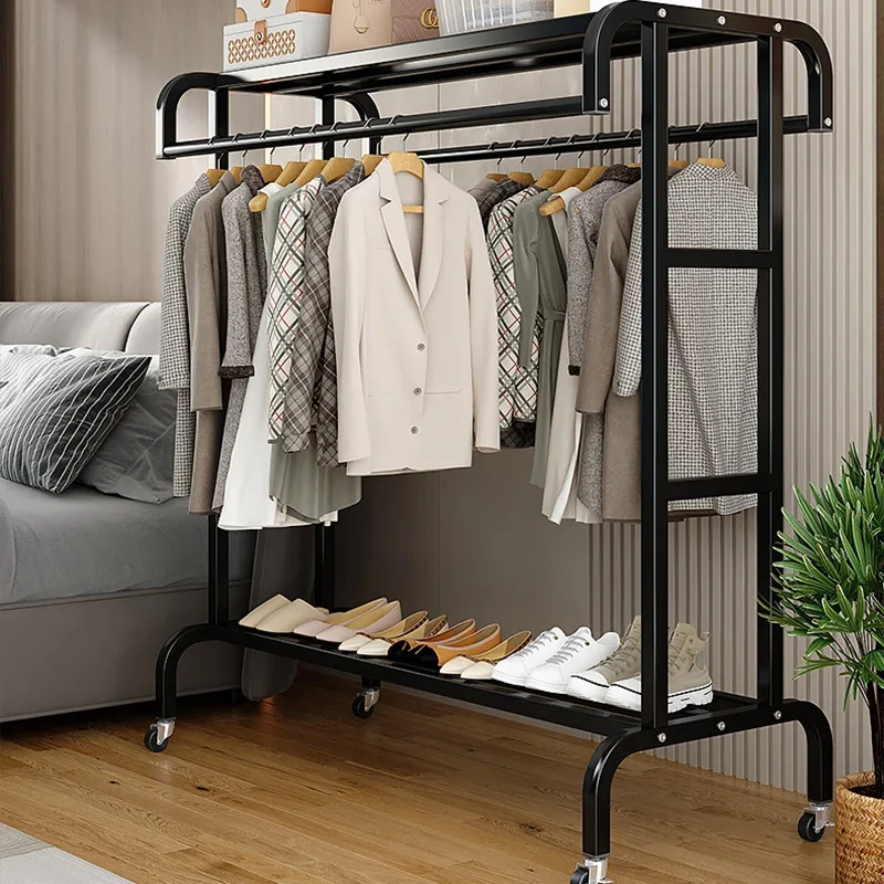 Standing Hangers Clothing Rack Nordic Rail Wardrope Clothing Rack Shelves Wall Moveis Para Casa Library Furniture LQQ35XP