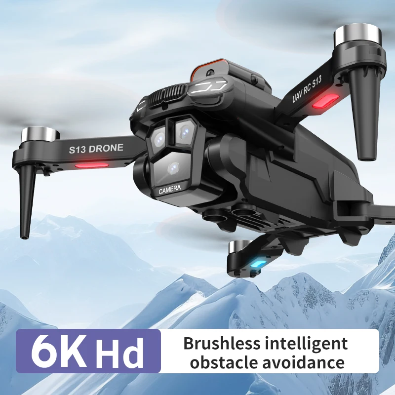 S13 6K Drone HD Dual Camera Dron 4k Professional Brushless Foldable Quadcopter Optical Flow Positioning Aerial Camera Drone