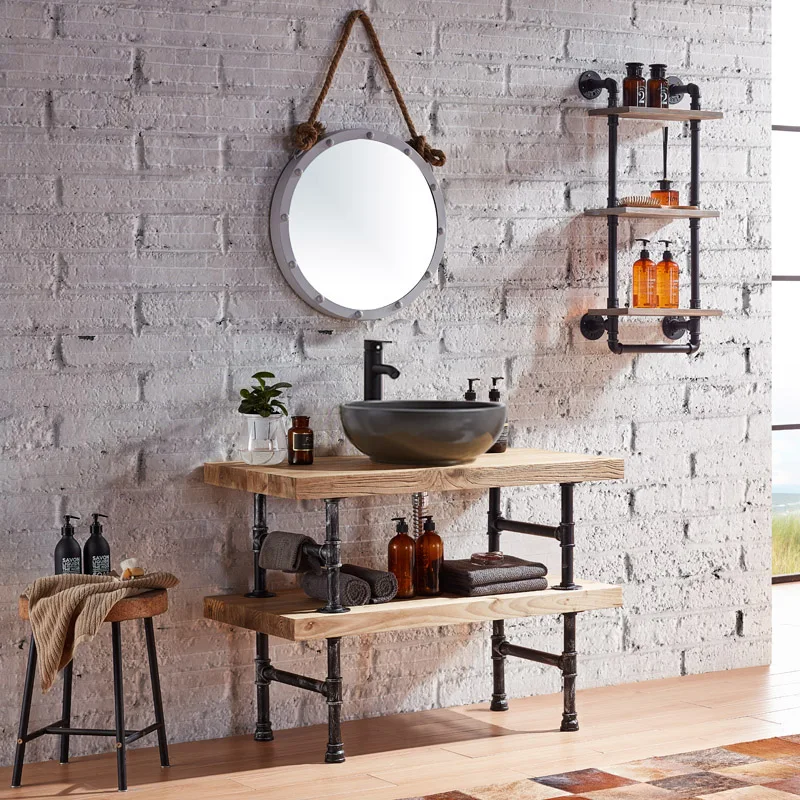 Iron art basin cabinet Nordic style wash basin, wash basin, bathroom cabinet combination