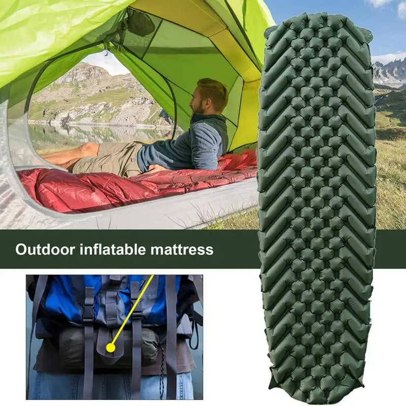 Camping Air Mattress Tent Mattress Inflatable Bed Blow Up Comfortable Self-Inflating Sleeping Pads For Backpacking Hiking Travel