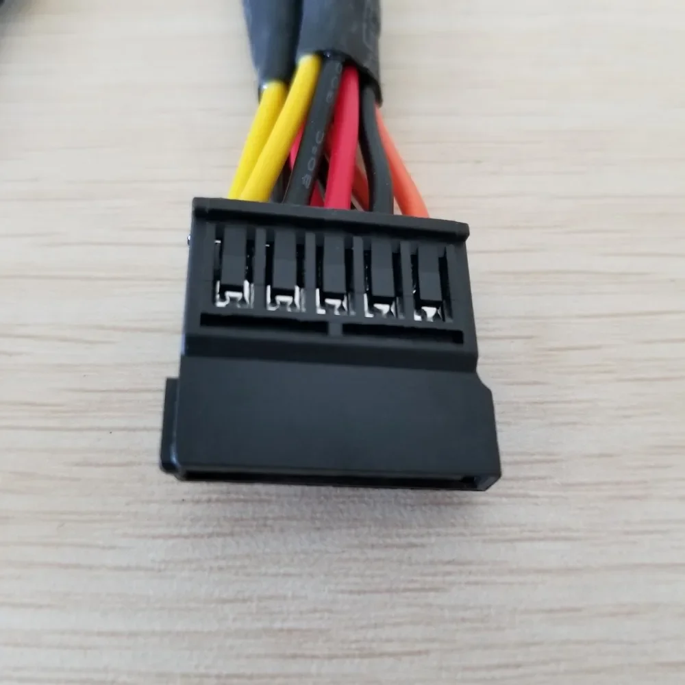 Кабель питания SATA с 6 контактами на 2 порта, 15P, шнур для DELL Vostro 3668 3650 3653 3655 3252, для настольного компьютера, HDD, SSD, 50 см