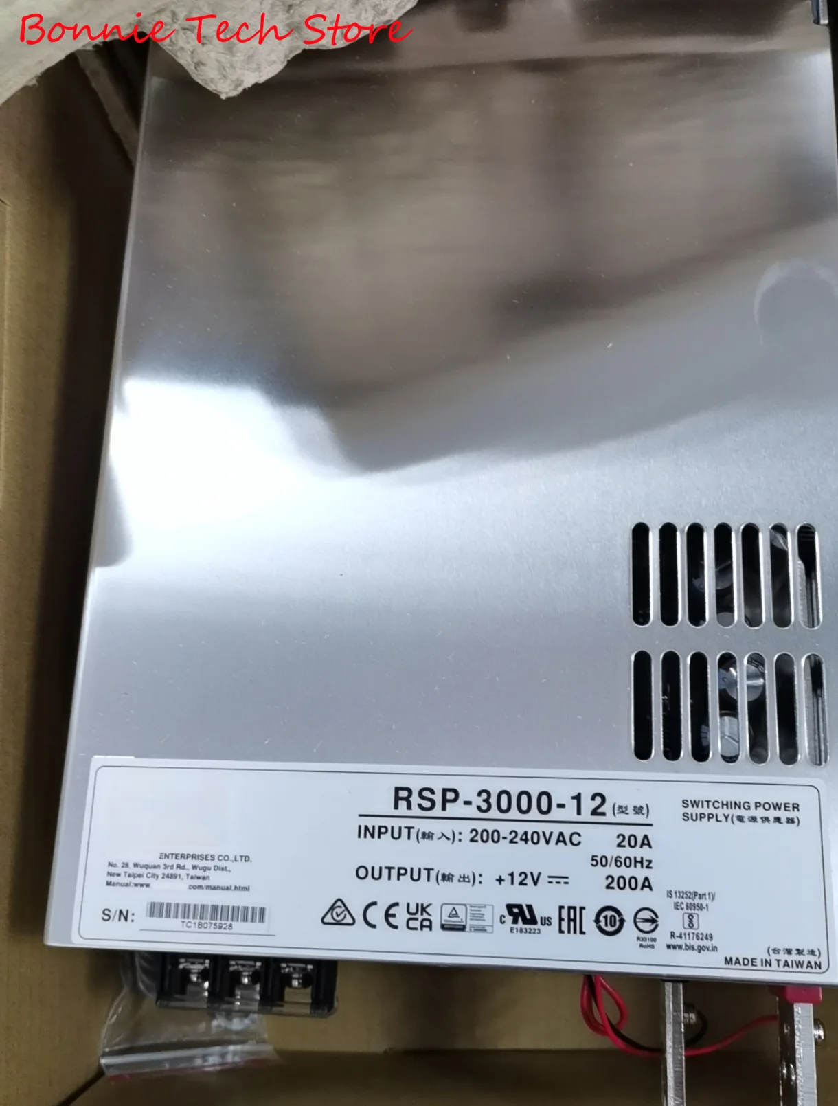 RSP-3000-12 para fonte de alimentação MEAN WELL 3000W com saída única