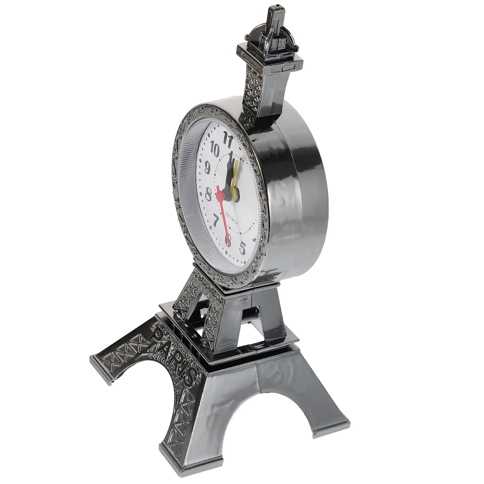 

Stylish Alarm Clock with Eiffel Tower Detail Retro Table Clock for Bedside Desk Decoration Home Office Hotel Cafe Display