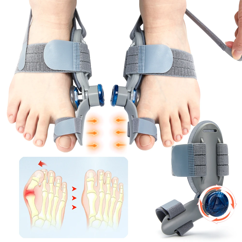 Unisex Hallux Valgus Braces Adjustable Bunion Fix for Big Toe Separation Pain Relief Orthopedic Bunion Splint with Straightener