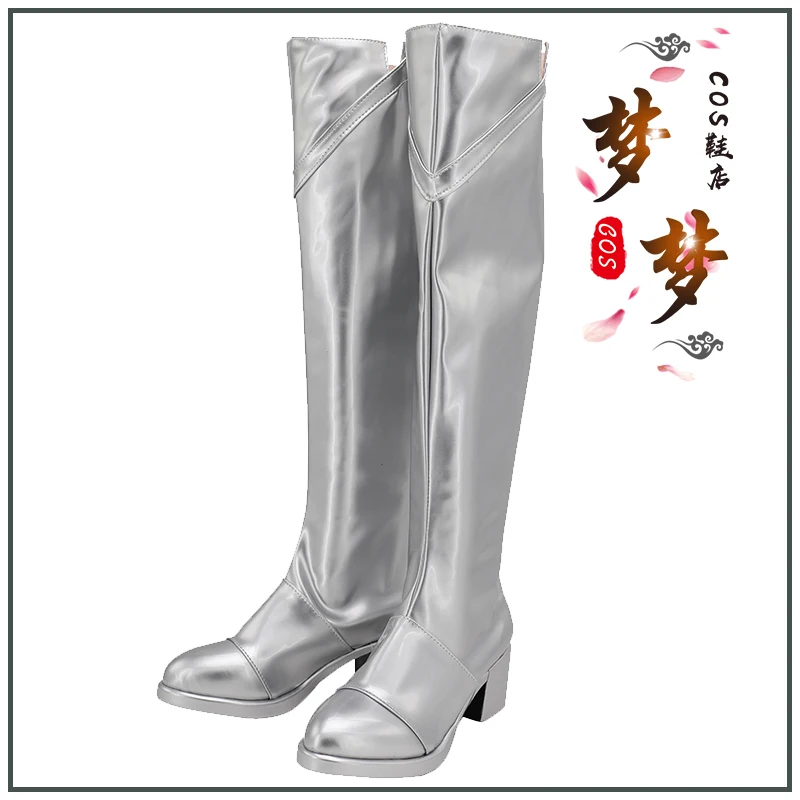 FrostNova Laarzen Zilveren Schoenen Vrouw Halloween Cosplay Arknight Prop FrostNova Laarzen