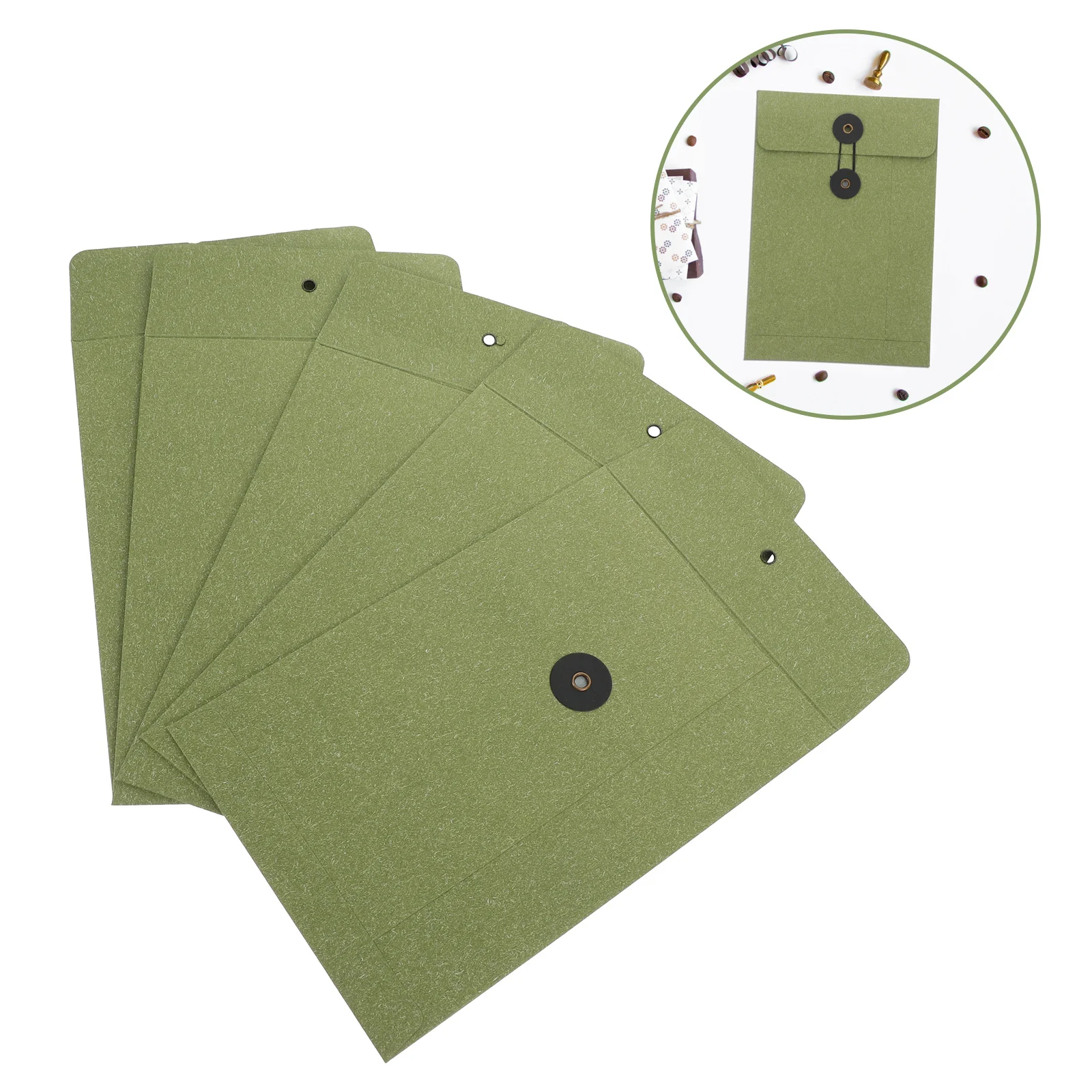 5Pcs Practical Stationery Envelopes Simple Packing for Documents Receipts Invoices Birthday Invitations Card Organizers