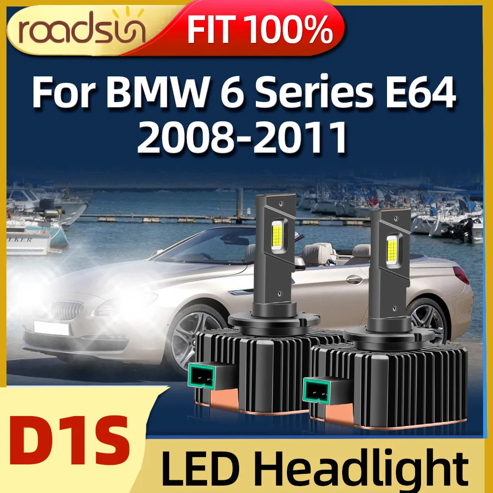 

Roadsun D1S LED Headlights 120W HID Xenon Lights Bulbs CSP Chip 6000K For BMW 6 Series E64 2008 2009 2010 2011