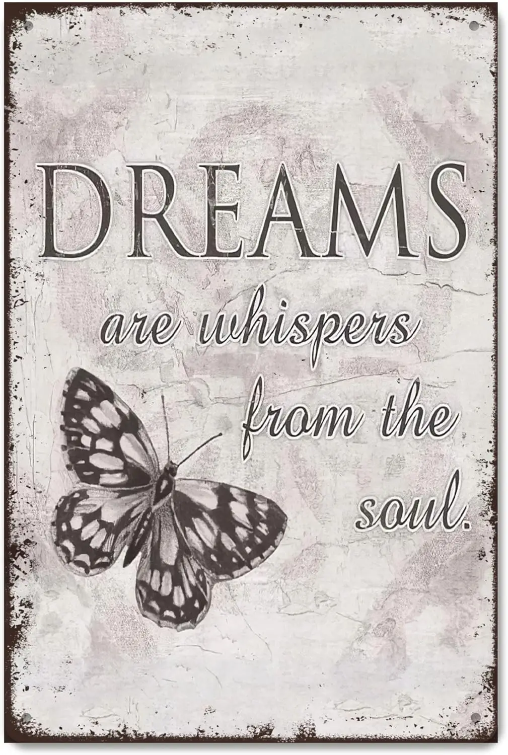 Vintage Metal Signs, Decor, Inspirational Decor, Dreams are Whispers from the Metal Tin Sign, Home Decor, Inspirational Wall Dec
