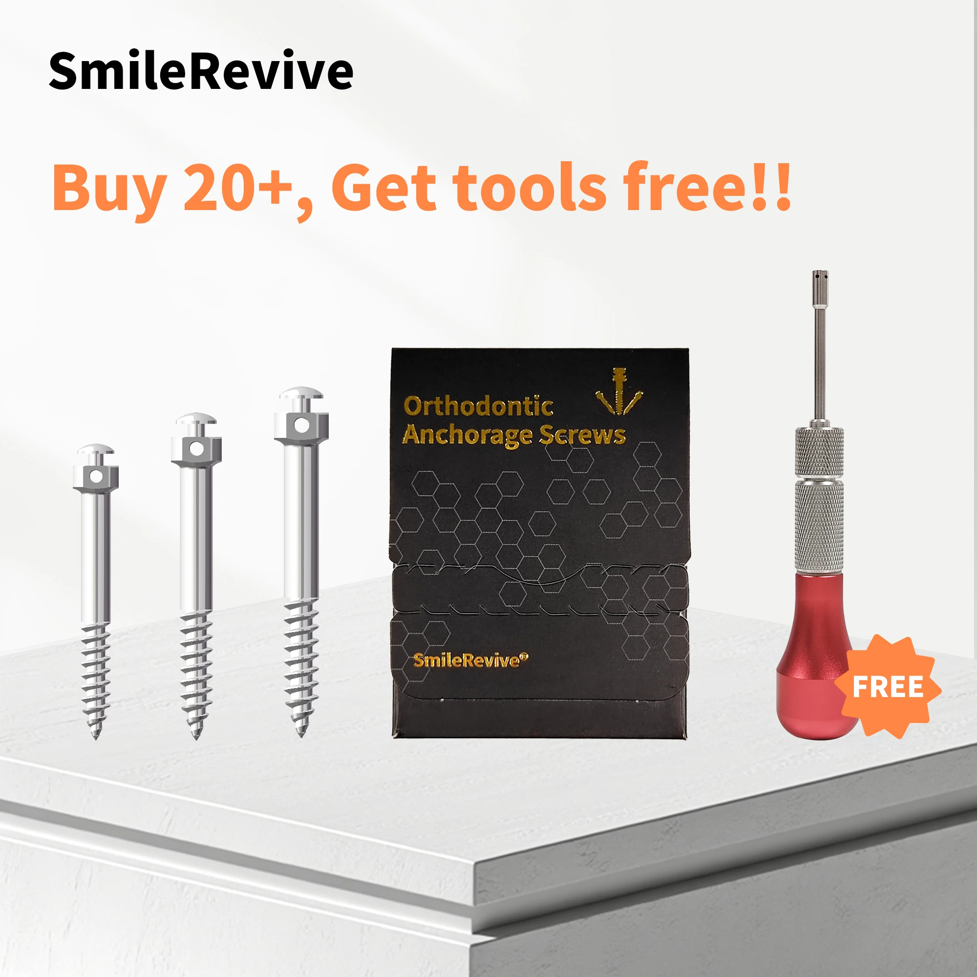 SmileRevive مسامير صغيرة لتوسيع عظام تقويم الأسنان ومفك براغي مرساة لزراعة تقويم الأسنان ‌