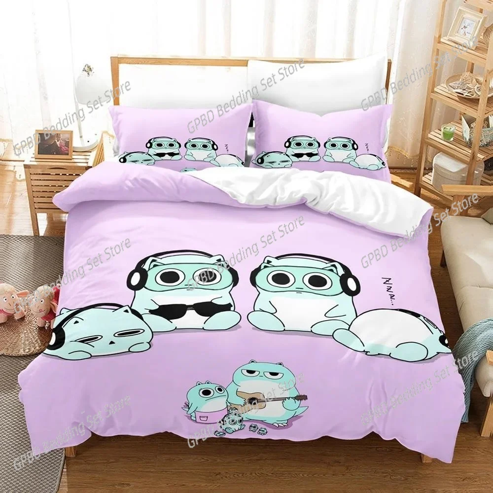 

New 3D Print Anime Blue Hamham Bedding Set Single Twin Double Queen King Cal King Size Bed Linen Set