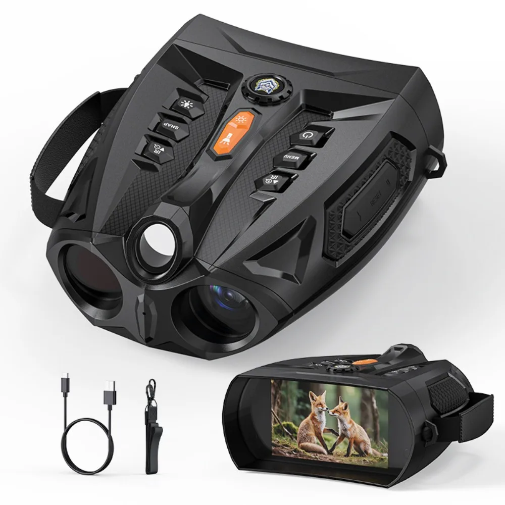 Night Vision Binoculars 4K 5W 7 Level IR 10X Zoom 800M 4