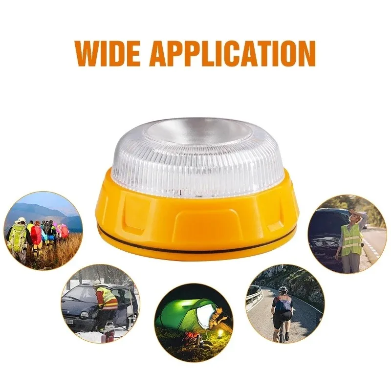 Car Emergency Beacon V16 SOS Light Roadside Safety Help Flashing Lamp Traffic Safety Warning Magnetic Breakdown Work Lamp Sign