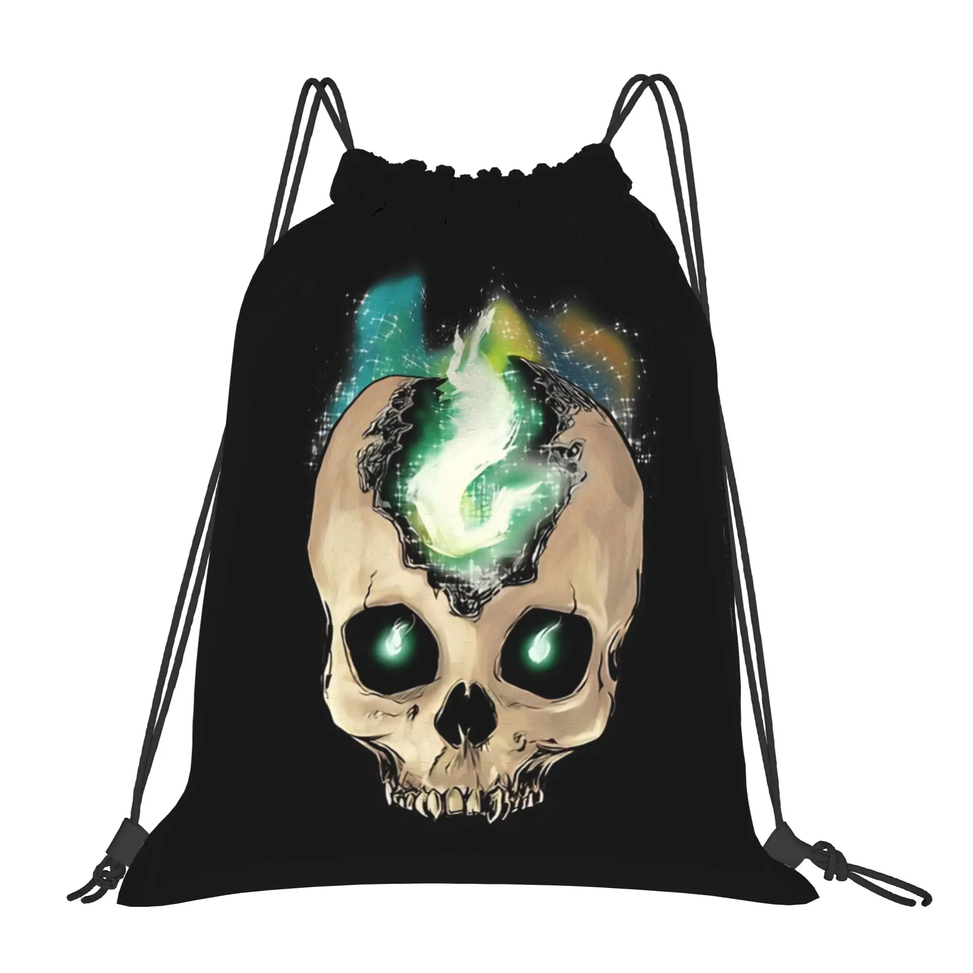 Bloodborne Gothic Horror Dark Soul  Portable Sports Riding Gym Drawstring Storage Sporty Backpacks