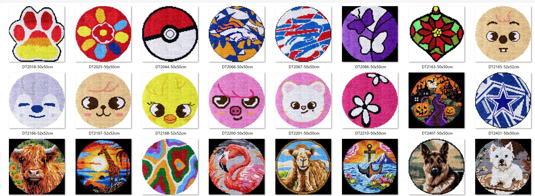 

Latch Hook Kit Cushion Smyrna Buttons Package love 2025 Pattern Latch Hook Kits Set For Needlework
