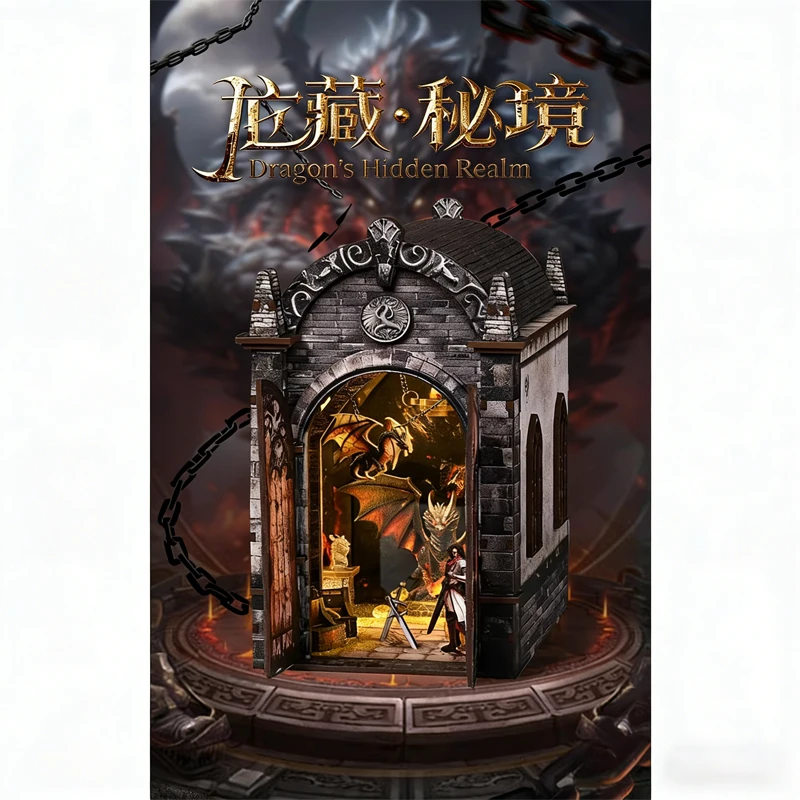 

2026 New Dragon Hidden·Secret Land DIY Wooden Cottage Mini Building Model Handmade Puzzle Educational Toy Gift