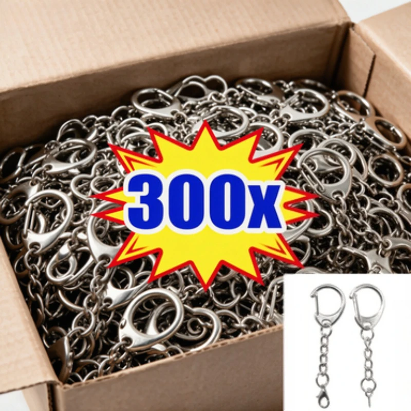Mini C Shaped Metal Snap Hook Keychain DIY Jewelry Making Keyring Connection Clasp Trendy Bag Hanging Ornament Key Accessories