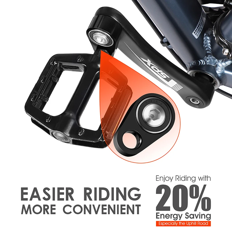 1 Pair Bike Pedal Adapter Bearing Conversion For MTB Road Folding Bicycle Effort Saving Bike Booster Cycling Accessories