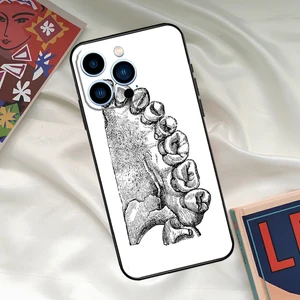 Zahnarztkontakt, iPhone 15, 14, 13, 12, 11 Pro Max, XS, X, XR, SE2, 7, 8 Plus, 13, 12 Mini 11 Hauptverkäufe iPhone -Zahnabdeckungen - №4