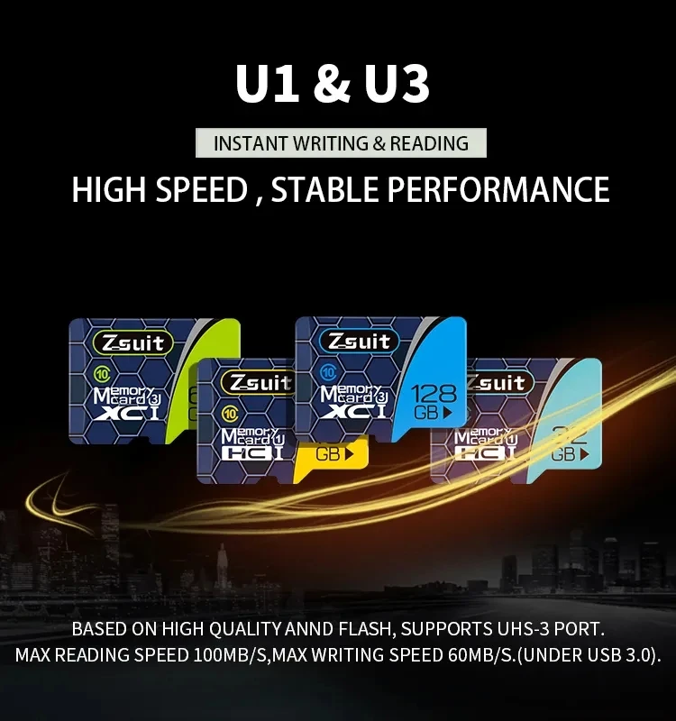 แฟลชการ์ด A2ความเร็วสูง128GB 64 GB การ์ดความจำแฟลช Class10การ์ด TF/SD สำหรับโทรศัพท์มือถือคอมพิวเตอร์โดรน32GB การ์ดความจำ TF ขนาดเล็ก