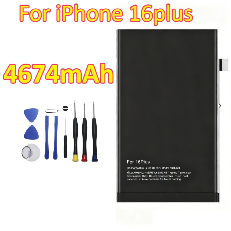 New 3561mAh 3582mAh 4674mAh 4685mAh Replacement Batteries For iPhone 16 16Pro 16Plus 16ProMax Mobile Phone Battery +Tools