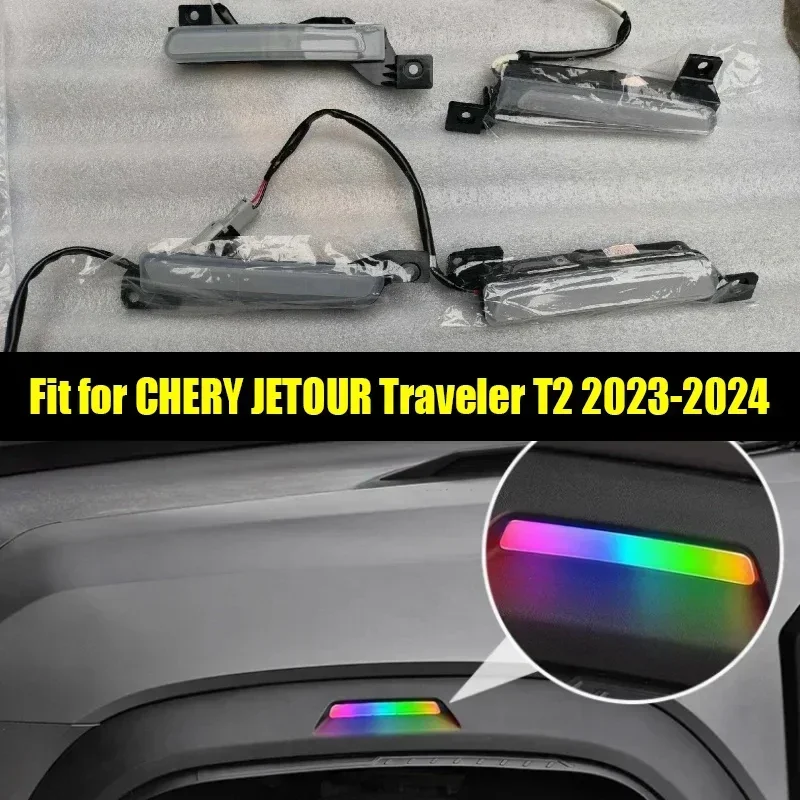 New! Auto Colorful Streamer Wheel Eyebrow Lights Fit for Jetour Traveller T2 2023-2025 Modified LED Wheel Eyebrow Lights Accesso